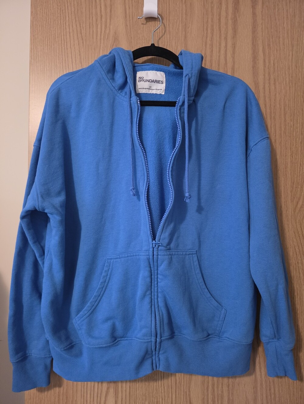 No Boundaries Bright Blue Zip-Up Hoodie
